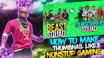 How to Make 4 vs 4 Thumbnail like Nonstop Gaming | PS CC Tutorial | BG BEAST EDITZ