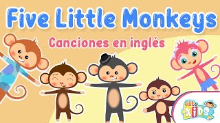 Five Little Monkeys Jumping On The Bed - LETRA EN INGLÉS | Elite Kids