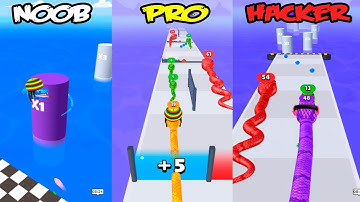 Snake Run Race・3D Running Game - NOOB vs PRO vs HACKER