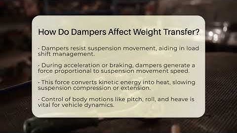 How Do Dampers Affect Weight Transfer? - Car Performance Pros