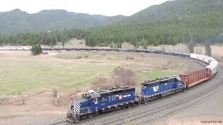 Montana Rail Link GP9 109 on Mullan Pass Spring 2024