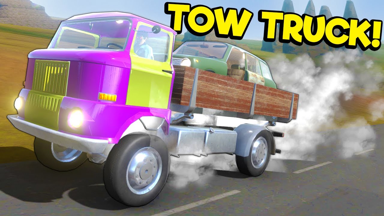 I Made a Tow Truck to Haul a SURVIVAL Car in the Long Drive Update ...