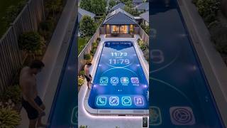 Giant iPhone 17 Pro Pool in My Backyard 🤯💧 #shorts #viral #trending #fyp #foryou #foryoupage