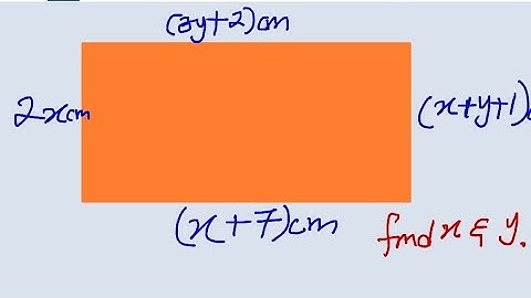 Simultaneous equations involving rectangle