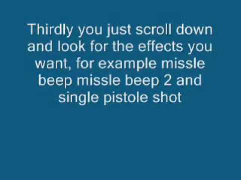How to get gun sound effects on windows movie maker