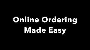 Online Ordering Made Easy