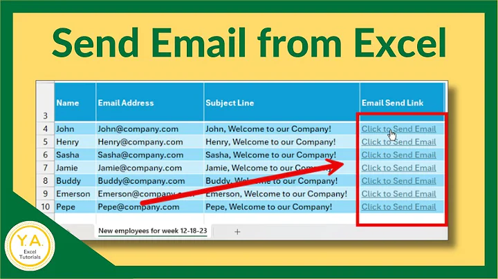 How to Send Emails from Excel - Tutorial