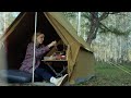 Расслабляющий кемпинг прохладной весной с горячей палаткой | HOT TENT