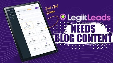 Legiit Leads - Needs Blog Content