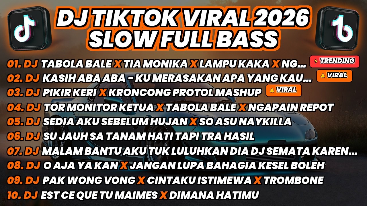 DJ TIKTOK VIRAL TERBARU 2026 - TABOLA BALE X TIA MONIKA X NGAPAIN REPOT - FULL BASS SLOW