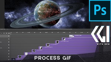 Make a photoshop GIF animation showing VFX breakdown of layers