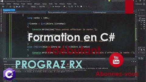 Présentation de la Formation sur la Programmation Orientée Objet avec le Langage C#.NET