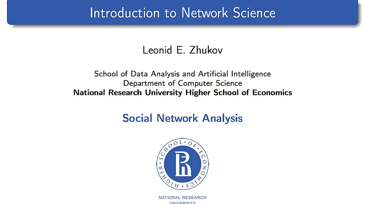 Introduction to SNA. Lecture 1. Introduction to Ne...