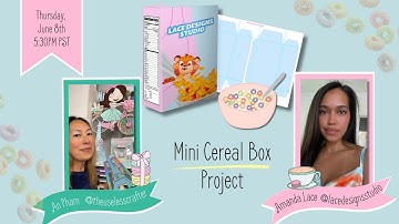 Mini Cereal Box (party favor) with Amanda Lace