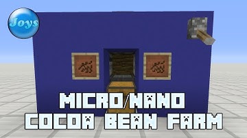 Minecraft Tutorials (Console Edition) 16 -Nano/Micro Cocoa bean farm!