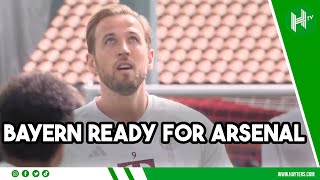 Harry Kane trains with Bayern as they prepare for their HUGE Champions League clash against Arsenal