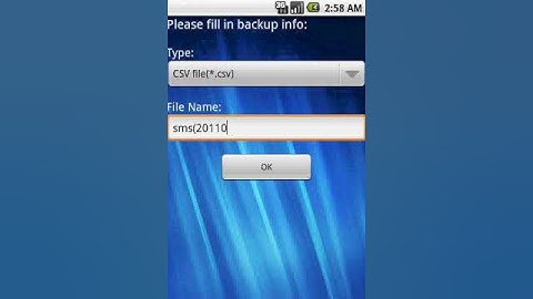 Export SMS messages from Android to PC
