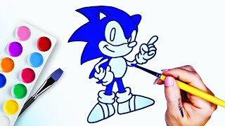 How to Draw Sonic: The Blue Spin Attack Hedgehog Step-by-Step