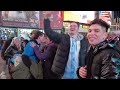 New York : Times Square Argentina WorldCup Celebration | Hudson Yard Mall