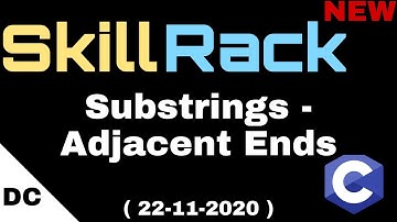 skillrack daily challenge | Substrings - Adjacent Ends | 22-11-2020