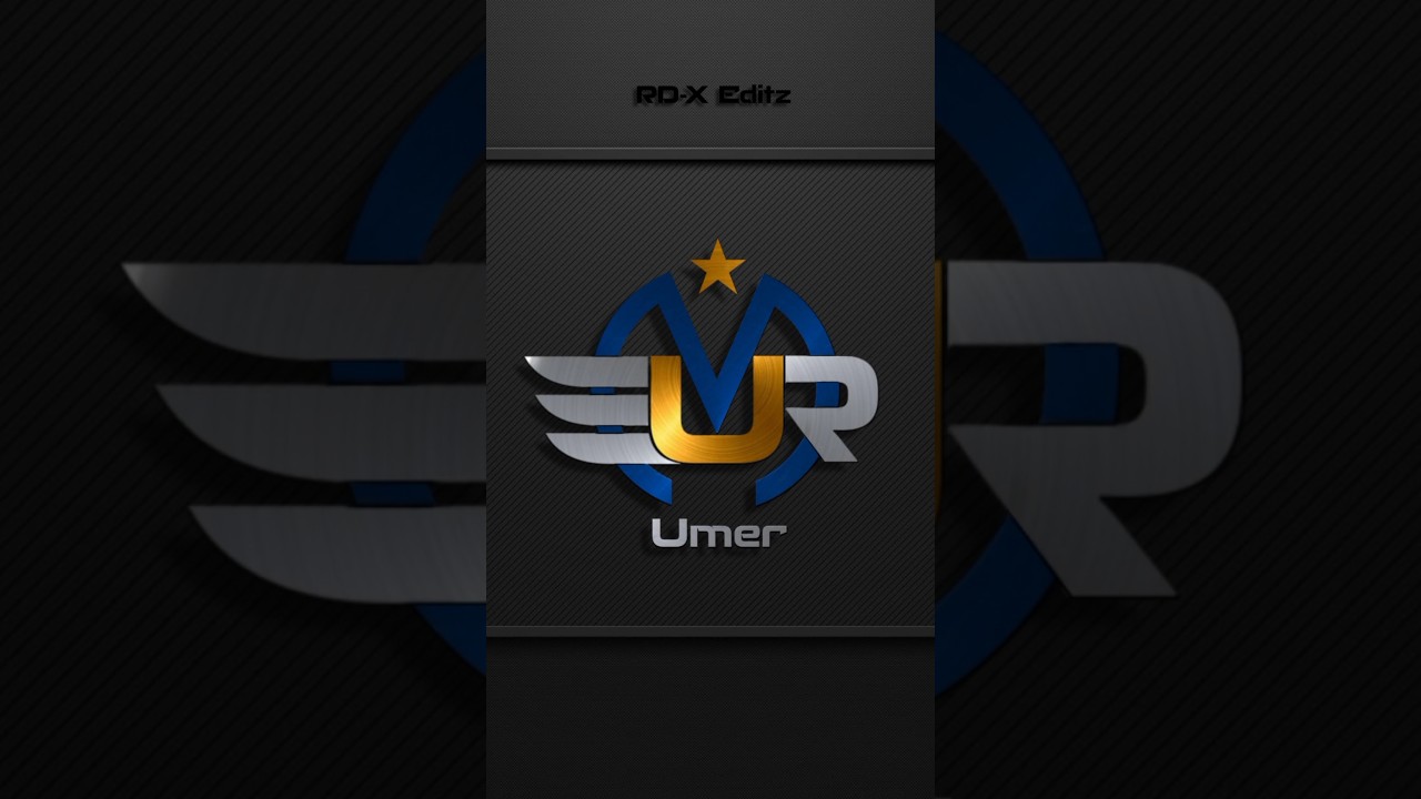 Umer name logo design 