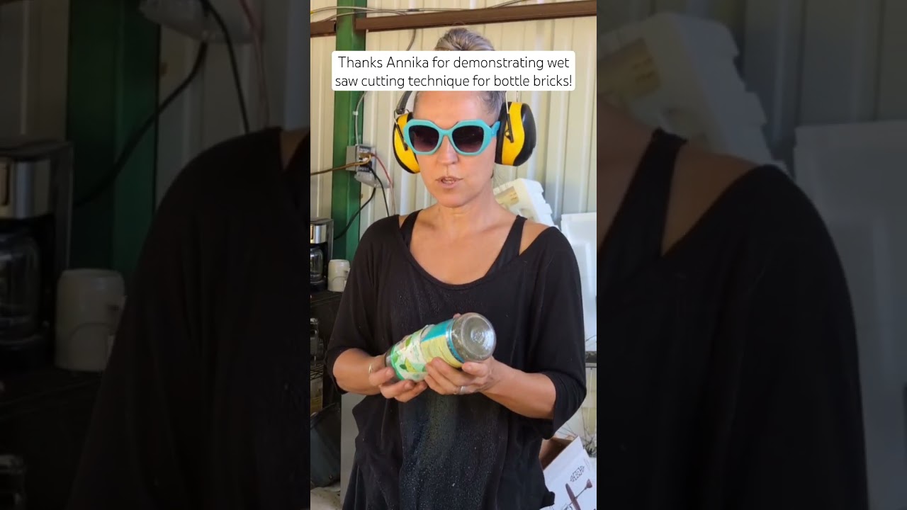 🔨 DIY Bottle Bricks | Annika’s Wet Saw Technique for Cob Mahal Walls 🌿✨