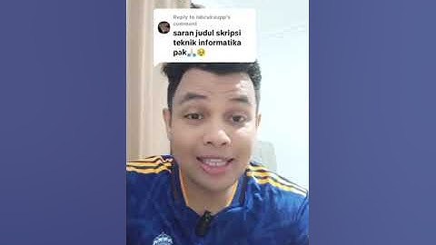 SARAN JUDUL SKRIPSI TEKNIK INFORMATIKA ?