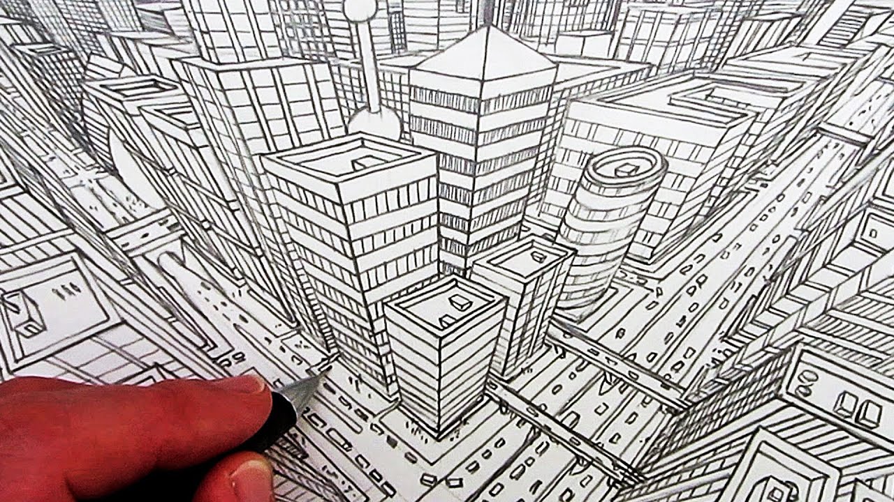 Drawing 2-Point Perspective – T. Rowe Price Career and Innovation Center