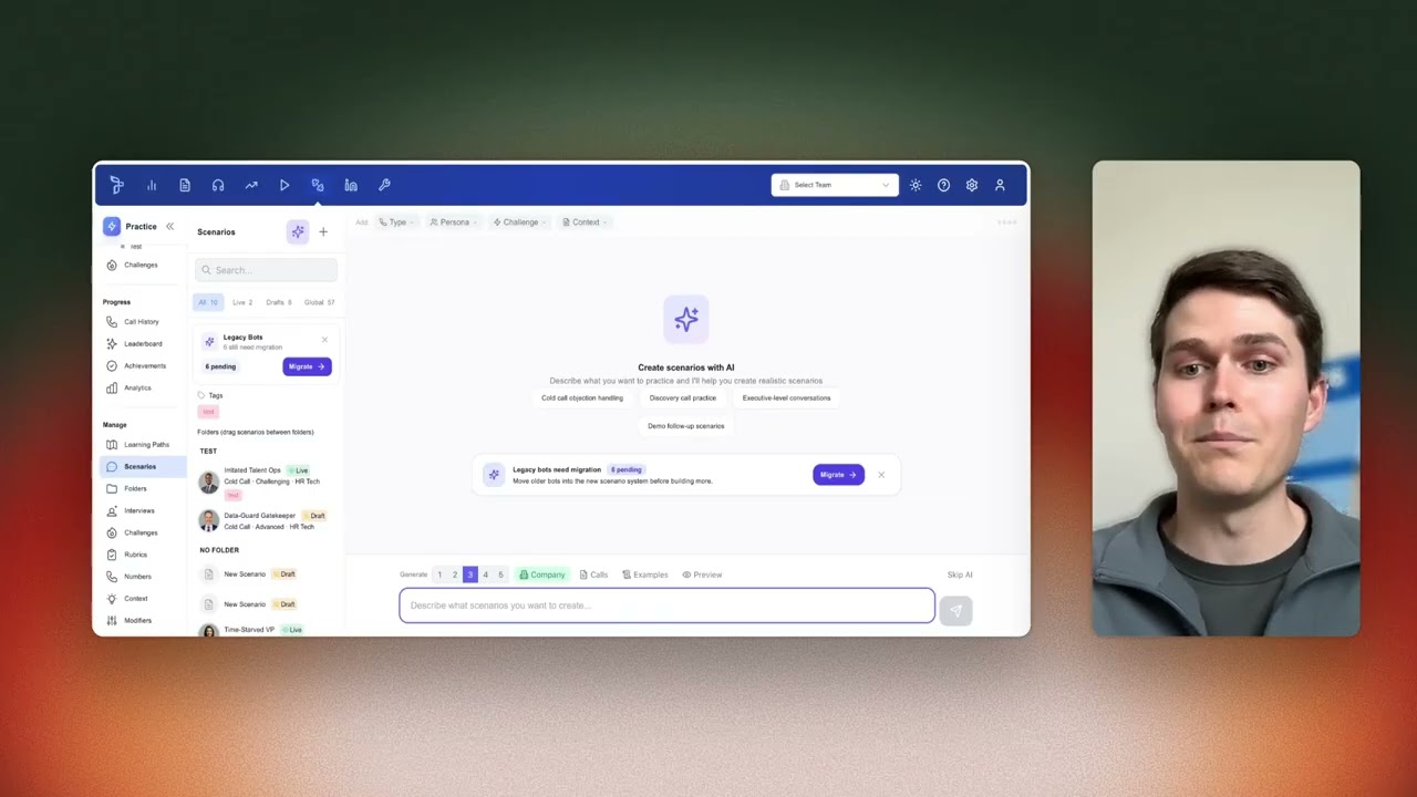 Practice your sales calls with real time practice bots