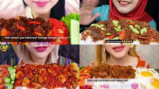 Compilations Mukbang:) Kompilasi Asmr Oseng Mercon🍛🌶😨 Dan Sambel Baby Cumi