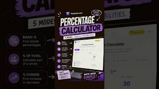 Free Percentage Calculator Online – Instant Results | ToolSnak