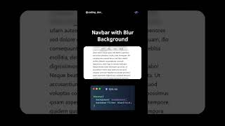 Navbar with Blur Background 🤩