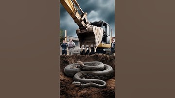 Surprising Snake Encounter During Excavation in the Rain#Excavation #SnakeDiscovery #RainyDayDigging