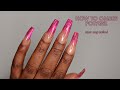 How to: Ombre Using Polygel & Foil Transfer | very detailed