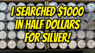 ANY SILVER IN THESE 100 ROLLS OF HALF DOLLARS FROM THE BANK?