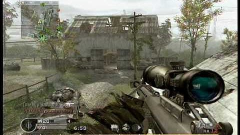 Call of Duty 4 (COD4) Multiplayer GamePlay on Overgrown Xbox 360