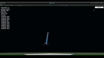 Unity rocket 1km altitude landing tests - Pad camera