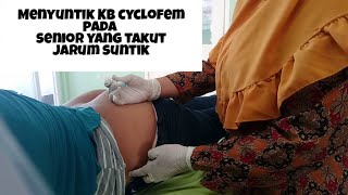 The patient is afraid of needles and syringes one day || cyclofem kb injection