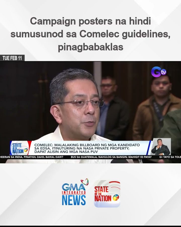 Campaign posters na hindi sumusunod sa Comelec guidelines, pinagbabaklas | SONA