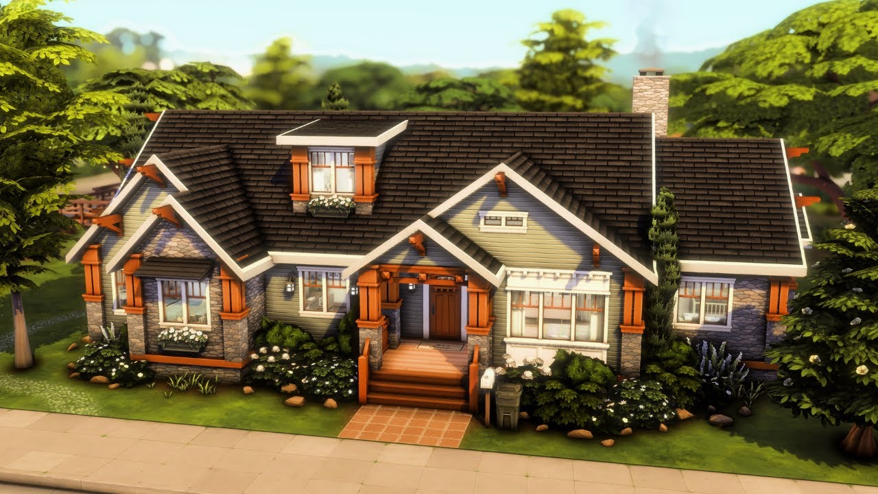 Large San Sequoia Family Home 🏡 The Sims 4 Speed Build | No CC - YouTube