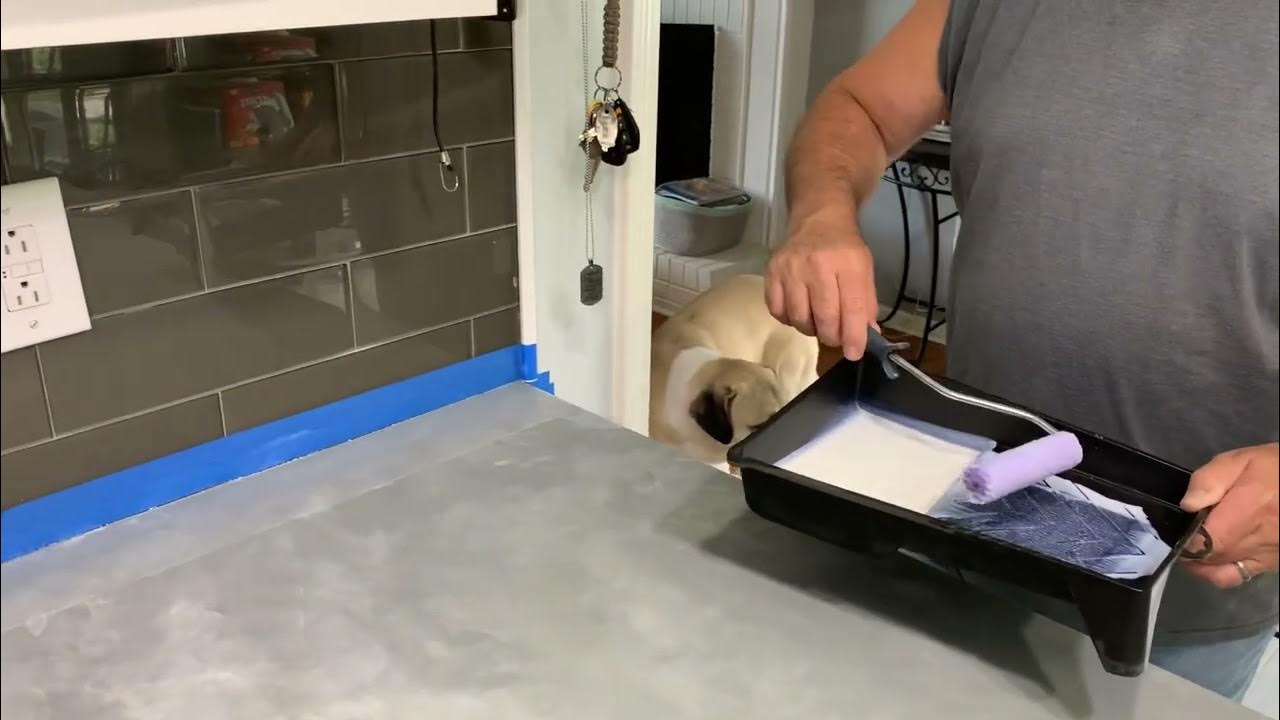 How to Paint Your Granite Kitchen Countertops, Tutorial Part 5 Apply