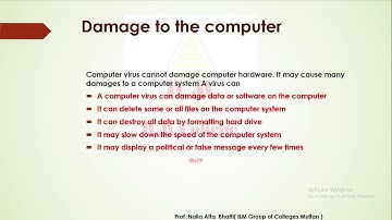 ICS Computer part 1- Ch 6-  Lect# 1 Computer security By: Prof Naila Atta Bhatti