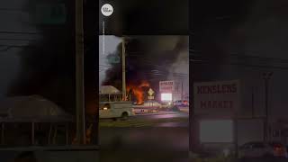 Two dead after small plane crashes at car dealership | USA TODAY #Shorts