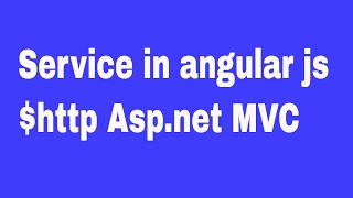 service in angular js $http