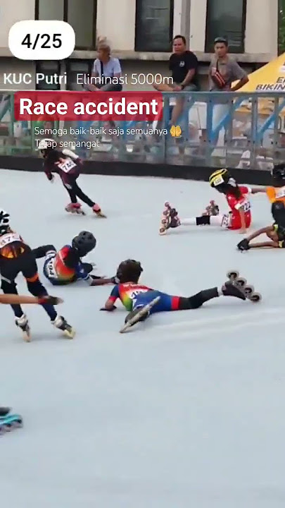 Race incident, 5000m elimination KUC Putri, Lomba Sepatu roda #inlineskate #shorts #incident