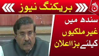 Sindh minister announces bold measure on foreign nationals illegally living in Pakistan - Aaj News