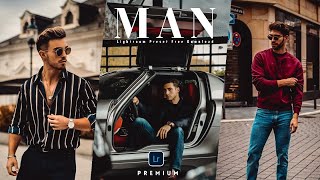 Premium Lightroom Preset: Man preset editing tutorial | Free download preset DNG & XMP files