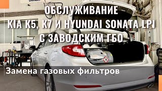 Замена газовых фильтров на Kia К5, К7 и Hyundai Sonata lpi с заводским гбо. Диагностика и ремонт.