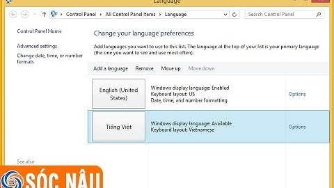 Cài đặt ngôn ngữ Tiếng Việt cho Windows 8