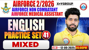 Airforce Y Group Classes 02 2026 | Airforce Non Combatant Eng Practice Set #41 | By Anuj Sir